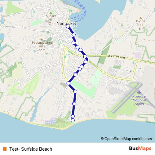 Test- Surfside Beach bus Line Map