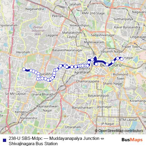 238-U SBS-Mdpc bus Line Map