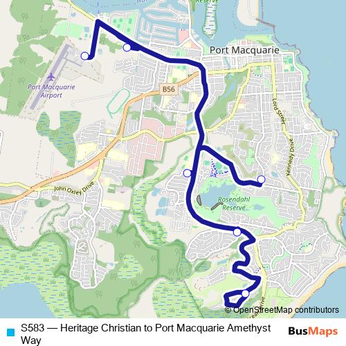 S583 bus Line Map