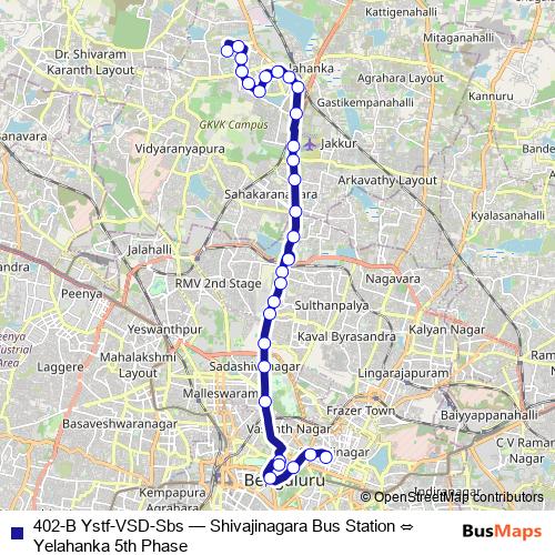 402-B Ystf-VSD-Sbs bus Line Map