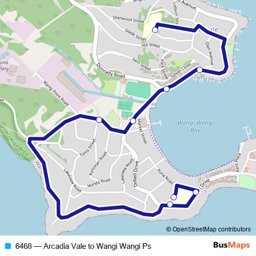 6468 bus Line Map