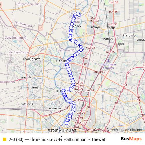 2-6 (33) bus Line Map
