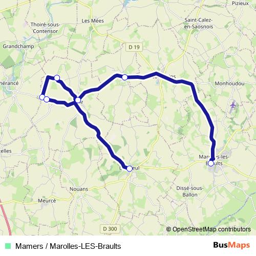 Mamers / Marolles-LES-Braults bus Line Map