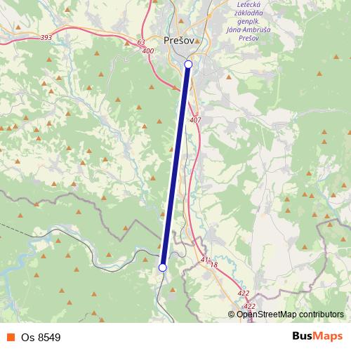 Os 8549 rail Line Map