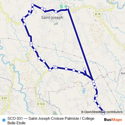 SCO 031 bus Line Map