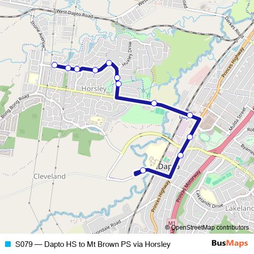 S079 bus Line Map