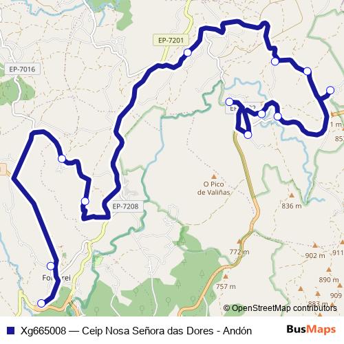 Xg665008 bus Line Map