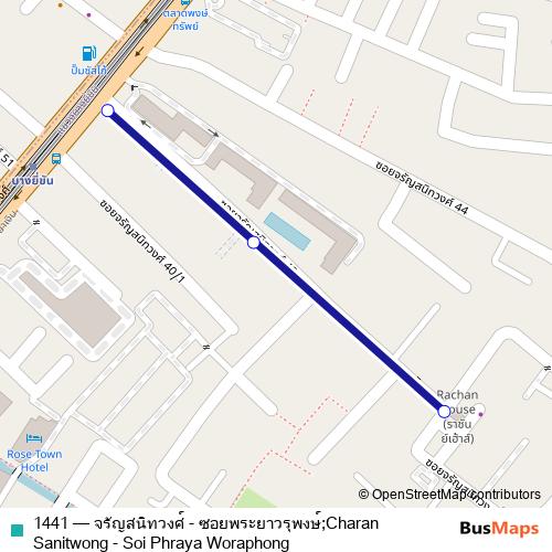 1441 bus Line Map