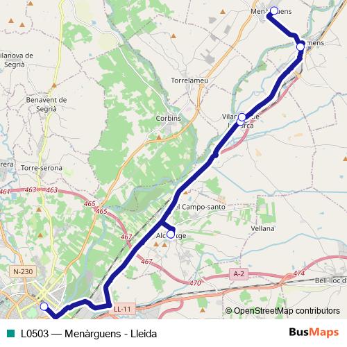 L0503 bus Line Map