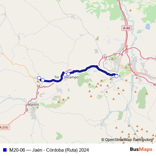 M20-06 bus Line Map