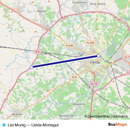 Llei-Montg bus Line Map