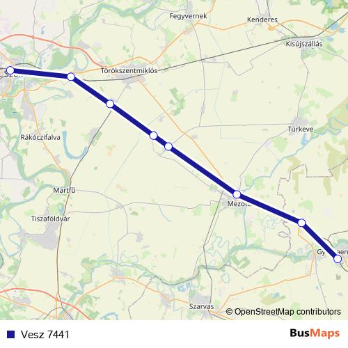 Vesz 7441 rail Line Map