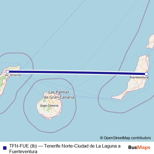 TFN-FUE (Ib) air Line Map