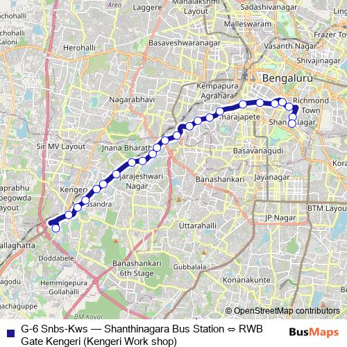 G-6 Snbs-Kws bus Line Map