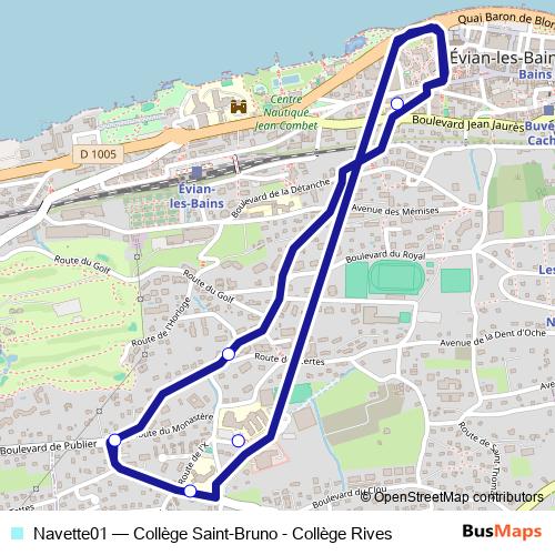 Navette01 bus Line Map