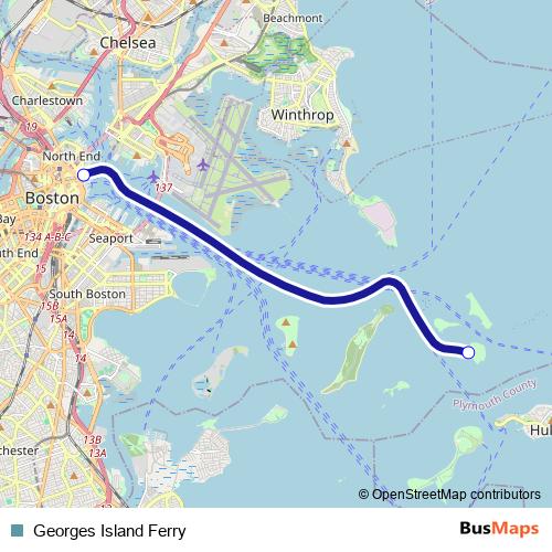 Georges Island Ferry ferry Line Map