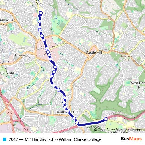 2047 bus Line Map