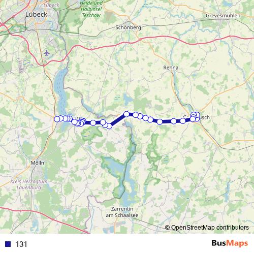 131 bus Line Map