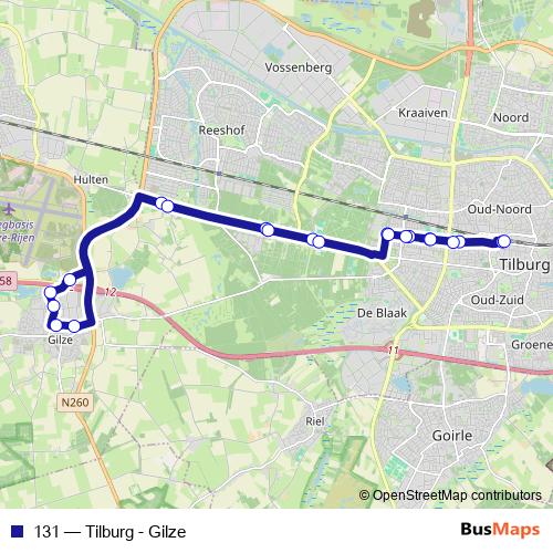 131 bus Line Map