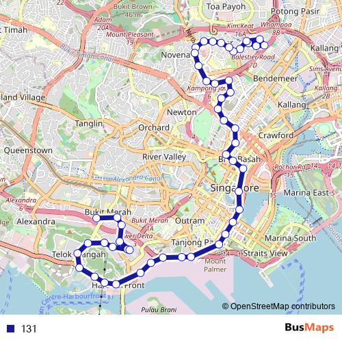 131 bus Line Map