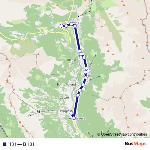 131 bus Line Map