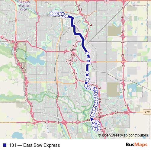 131 bus Line Map