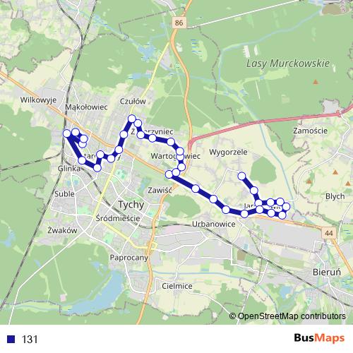 131 bus Line Map