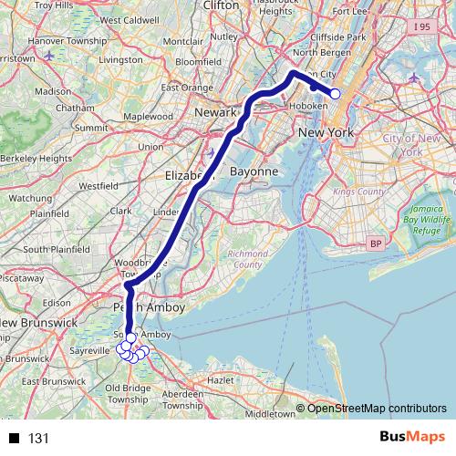 131 bus Line Map