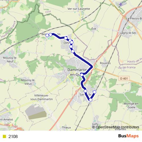 2108 bus Line Map