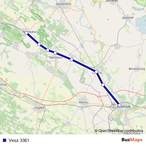 Vesz 3361 rail Line Map