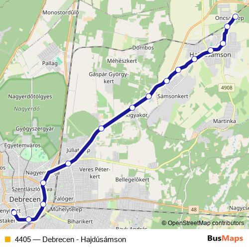 4405 bus Line Map
