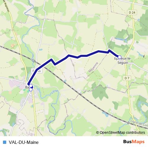 VAL-DU-Maine bus Line Map