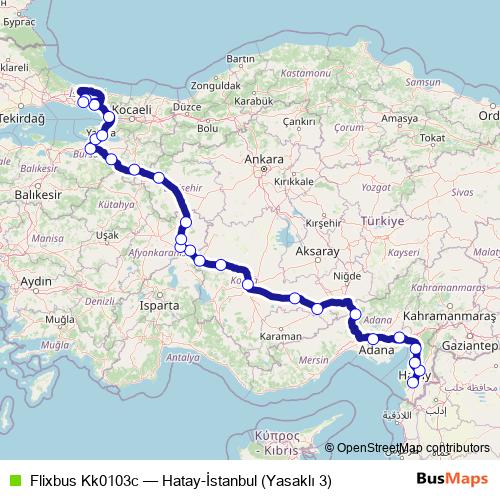 Flixbus Kk0103c bus Line Map