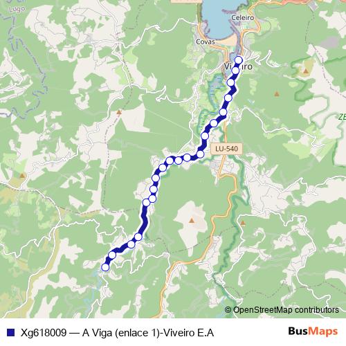 Xg618009 bus Line Map