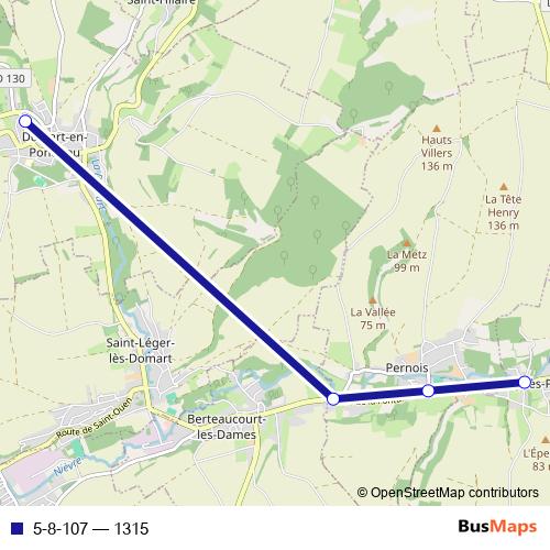 5-8-107 bus Line Map