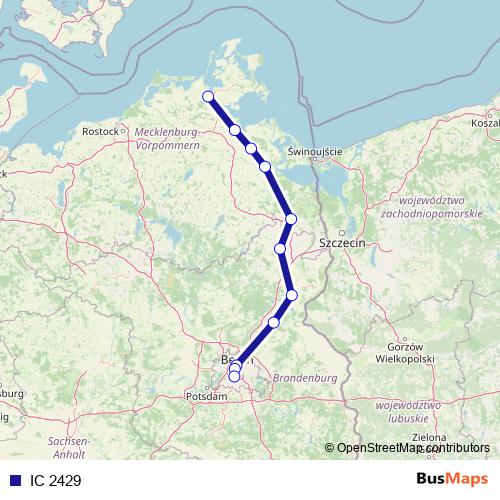 IC 2429 rail Line Map