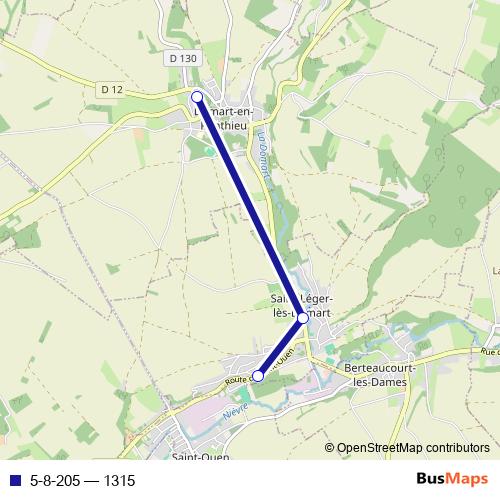 5-8-205 bus Line Map