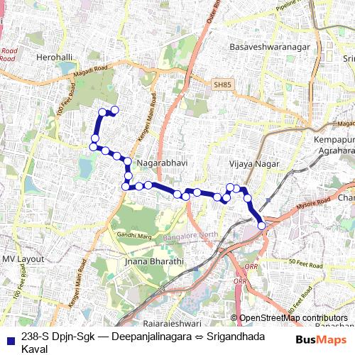 238-S Dpjn-Sgk bus Line Map