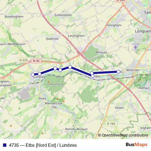 4735 bus Line Map