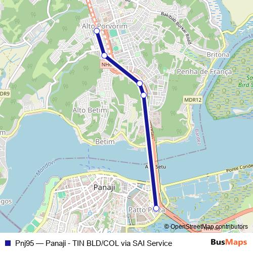 Pnj95 bus Line Map