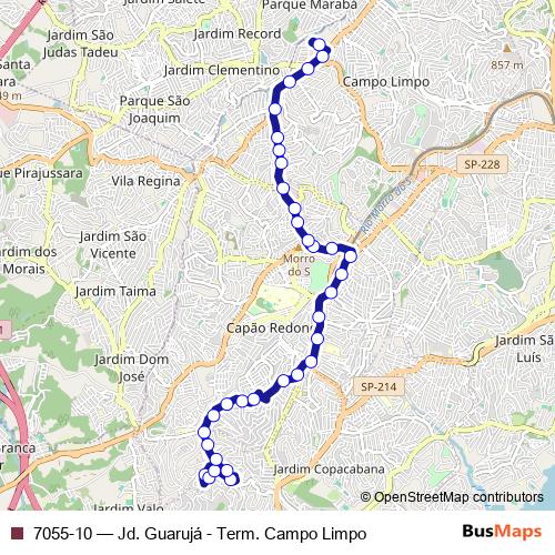 7055-10 bus Line Map