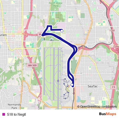 518 to Negtl bus Line Map