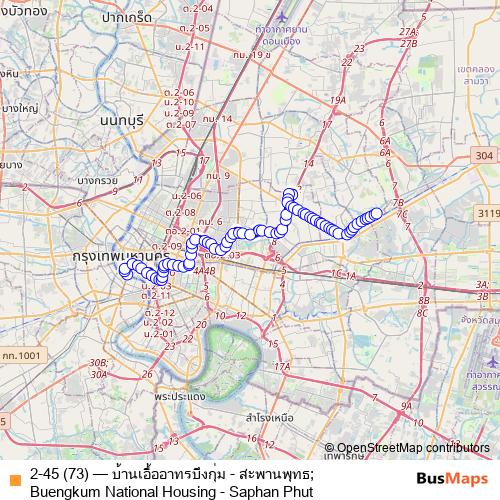 2-45 (73) bus Line Map