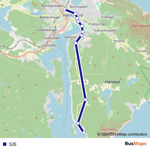 526 bus Line Map