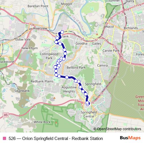 526 bus Line Map