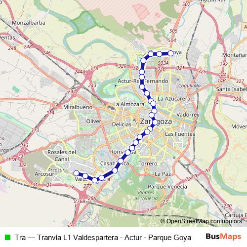 Tra tram Line Map