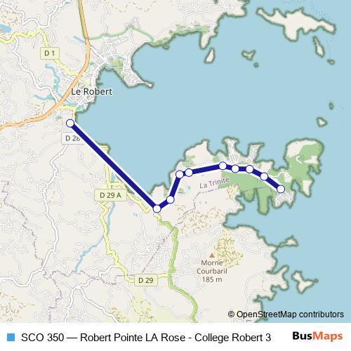 SCO 350 bus Line Map