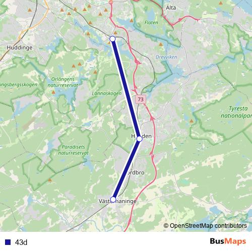 43d bus Line Map