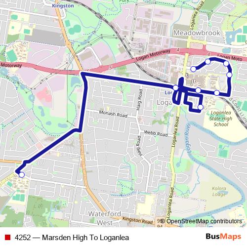 4252 bus Line Map