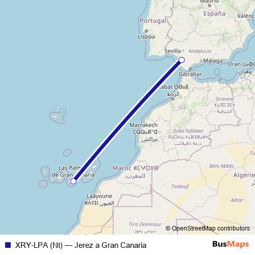 XRY-LPA (Nt) air Line Map